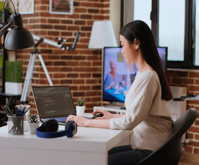 Designer reviewing interface pattern prototypes