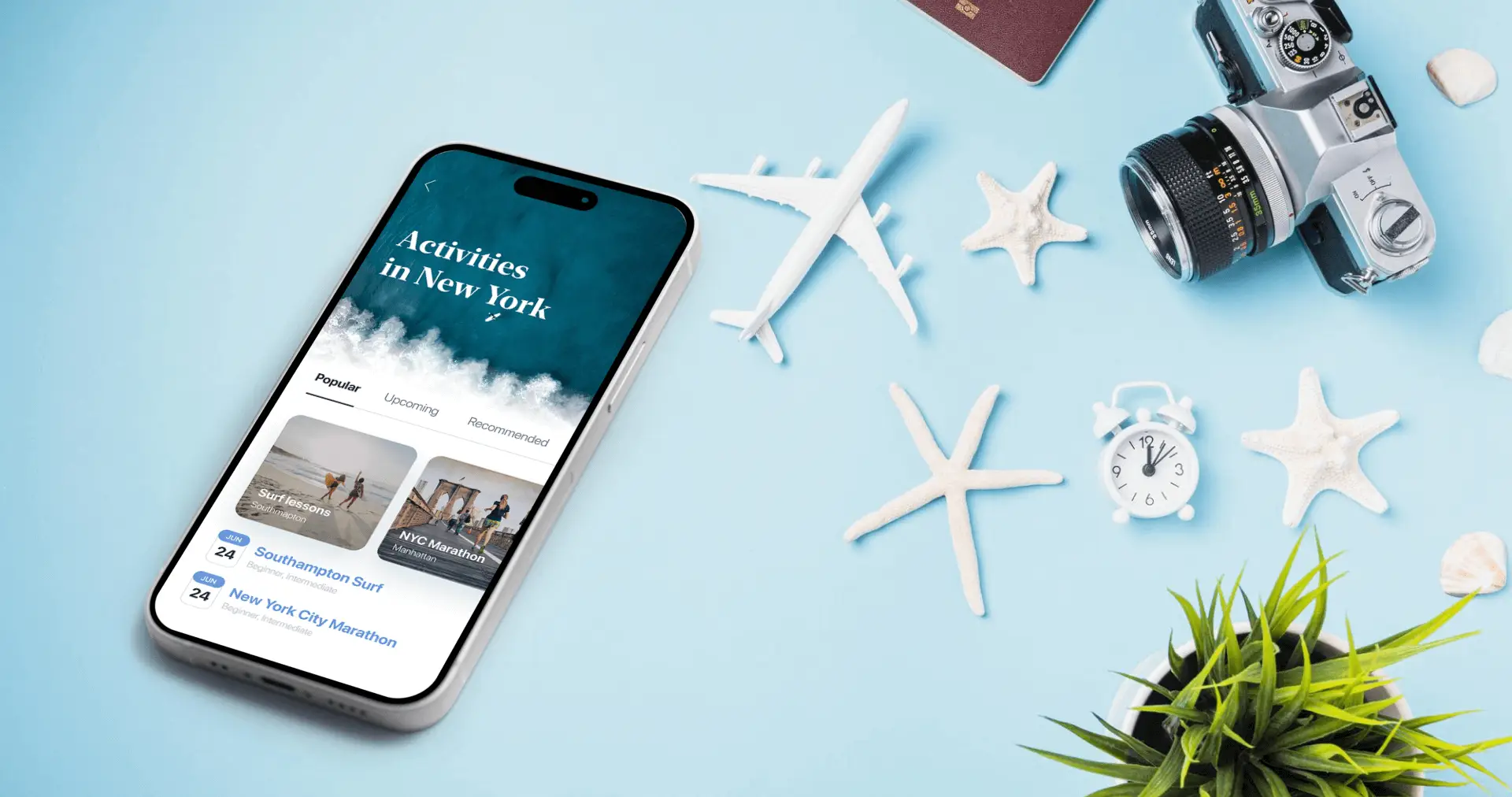 A scoped mobile product design — travel app booking screens
