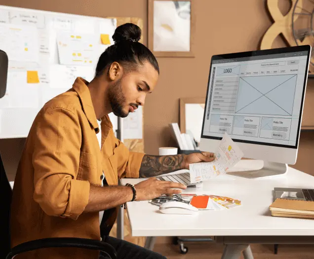 Designer documenting components for a design system