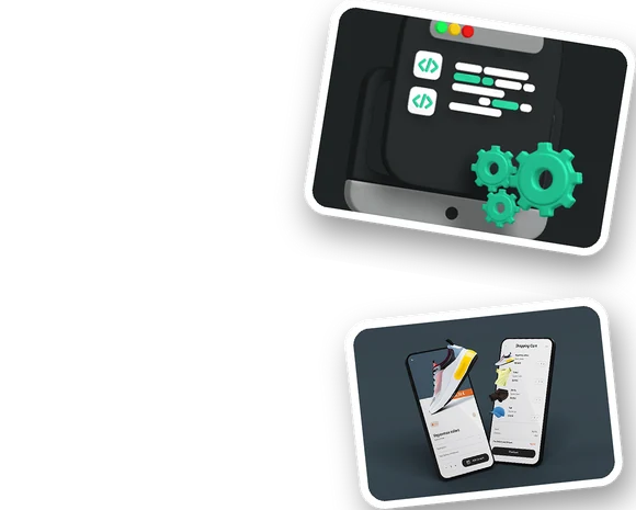 Mobile app development project screens