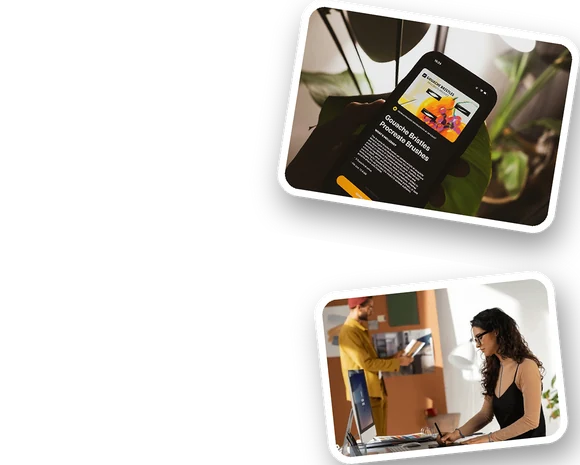 User experience design project screens