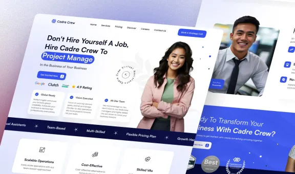 CadreCrew website designed by Devoq Design