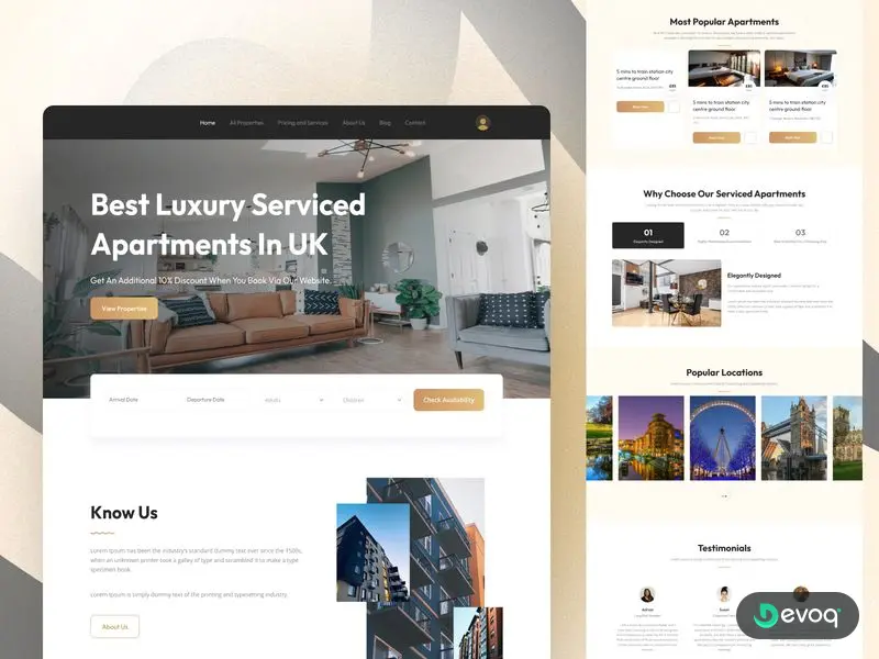 Labode Property property rental website UI design by Devoq Design